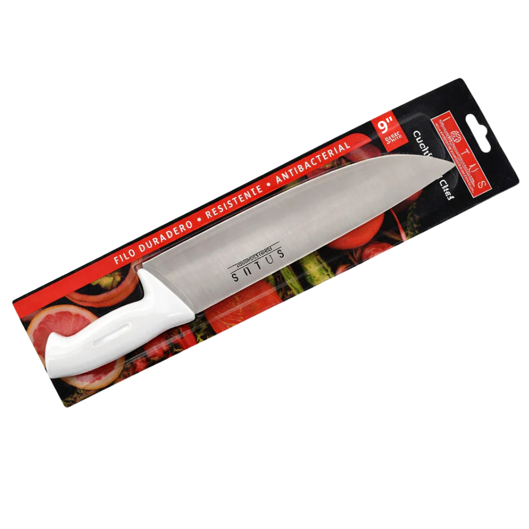 (LLEGANDO 7 DE AGOSTO) Cuchillo Chef de Acero Inoxidable 9" Lotus | Hoja de Corte Profesional | KN1-064