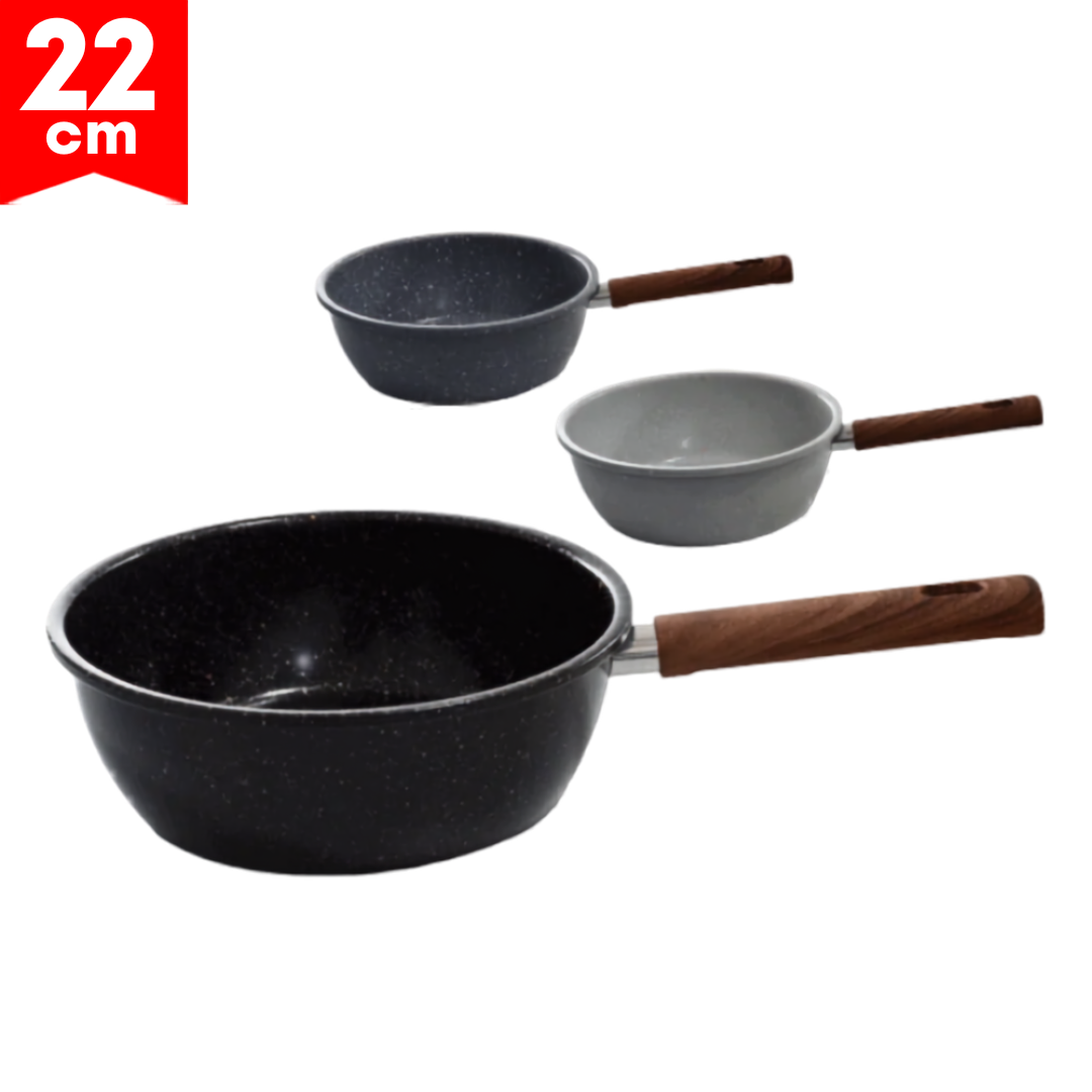 (LLEGANDO 7 DE AGOSTO) Sartén Hondo Cacerola 22 cm con Mango Ergonómico | Ideal para Freír, Saltear y Cocinar | BP-2293