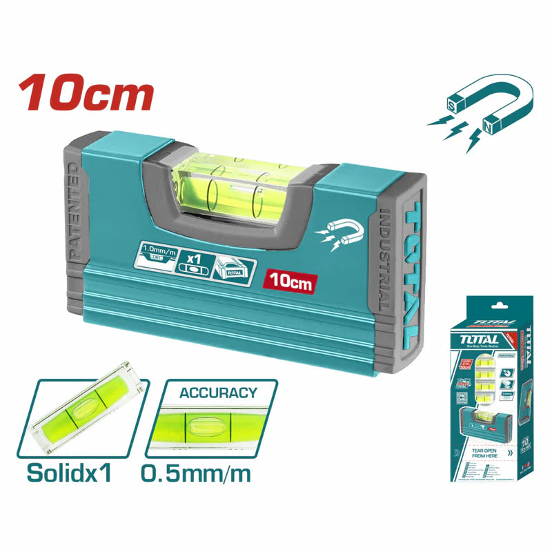 Nivel De Burbuja Compacto Con Imán. Longitud De 10 Cm. TMT20105M