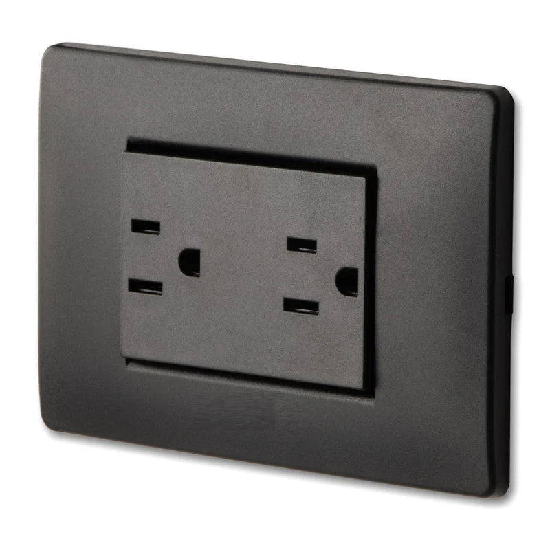 Tomacorriente Doble 15 Amperios-125Volt 60Hz Color Negro ELT0402