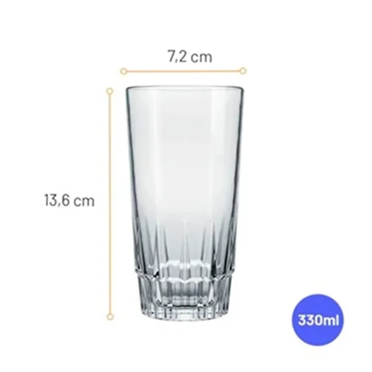 Set 6 Vasos de Vidrio Vegas 330ml/11oz Nadir 27520200811831 Nadir