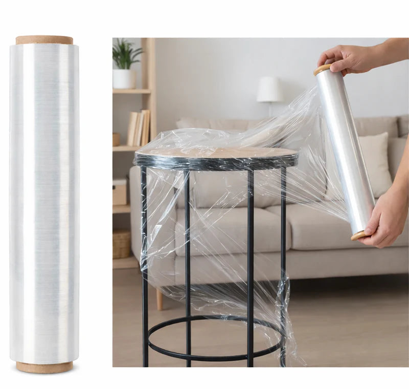 Rollo De Plástico Transparente Para Embalar Stretch Film De 18" (450 Mm) Ancho Y 1200 Pies (2.37 Kg) ZZ-ROLLO-STRETCH