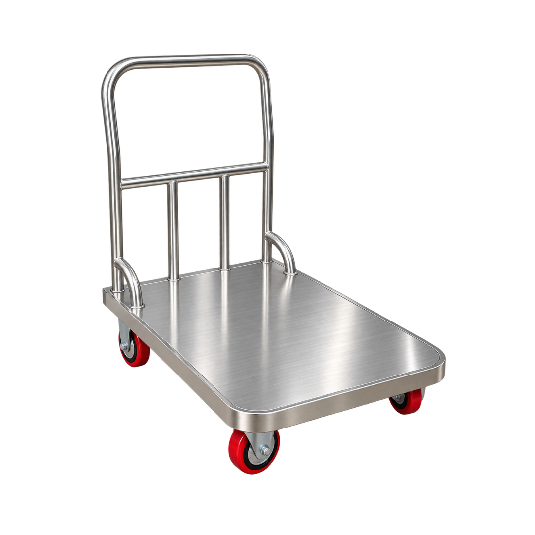 Carretilla de Plataforma de Acero Inoxidable para Carga 200–250 kg 60 x 90 cm CARR-PLAT