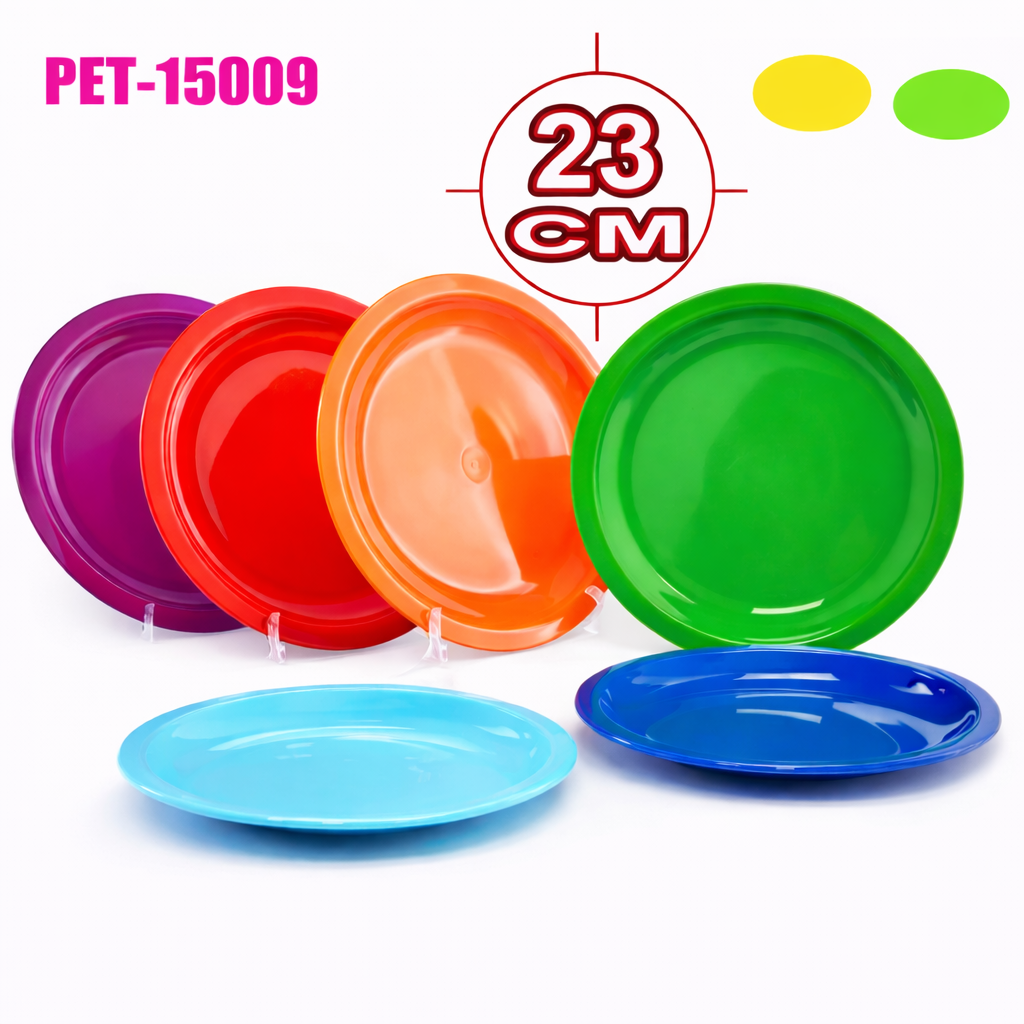 (LLEGANDO 26 DE FEB) Platos de Melamina de Colores 23cm PET-15009