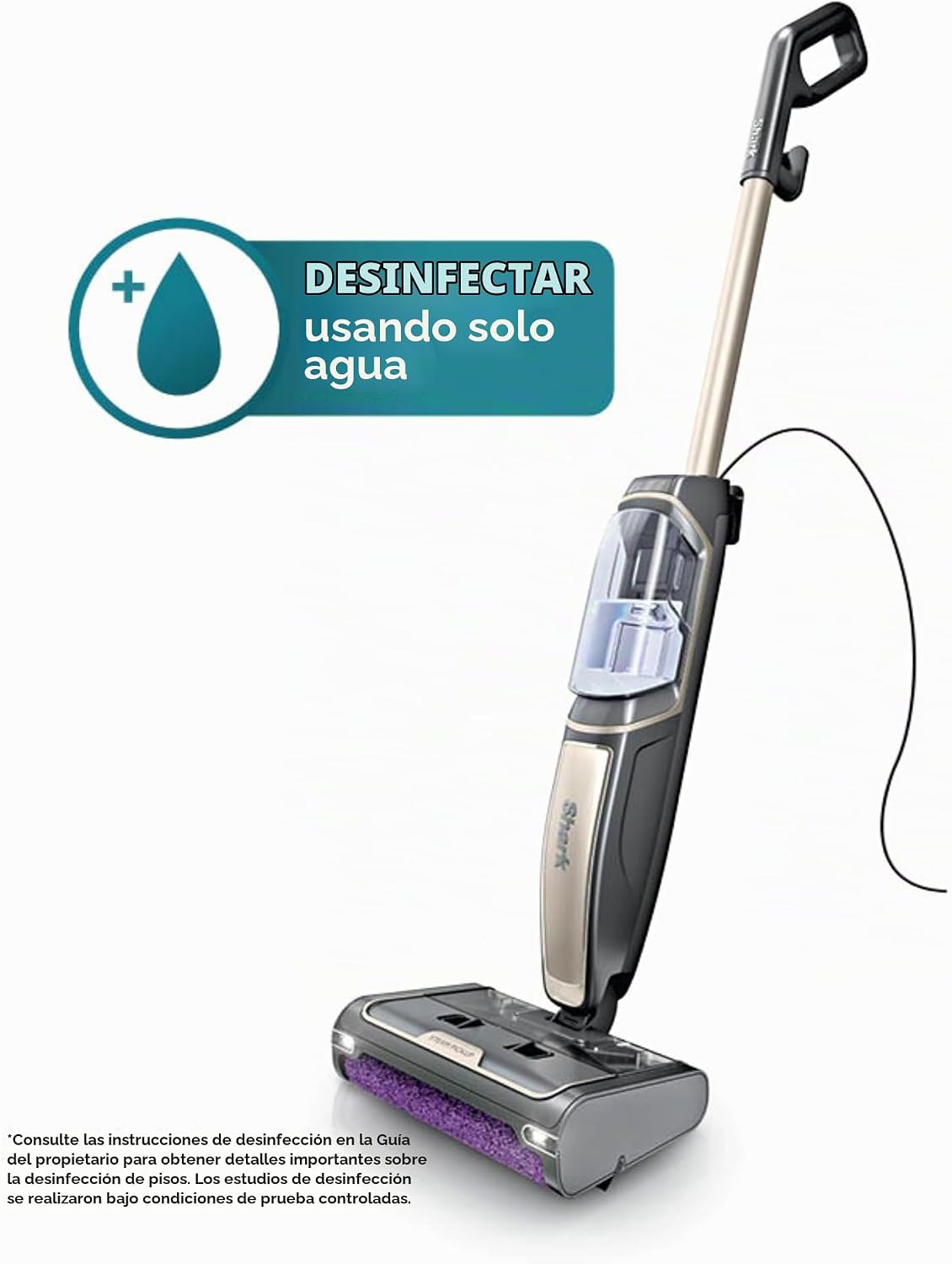 (LLEGANDO 1 DE SEPT) Limpiador Aspiradora de Pisos a Vapor Shark Steam Pickup SD201 3 en 1 – 1230W, 120V, Cepillo Autolimpiante