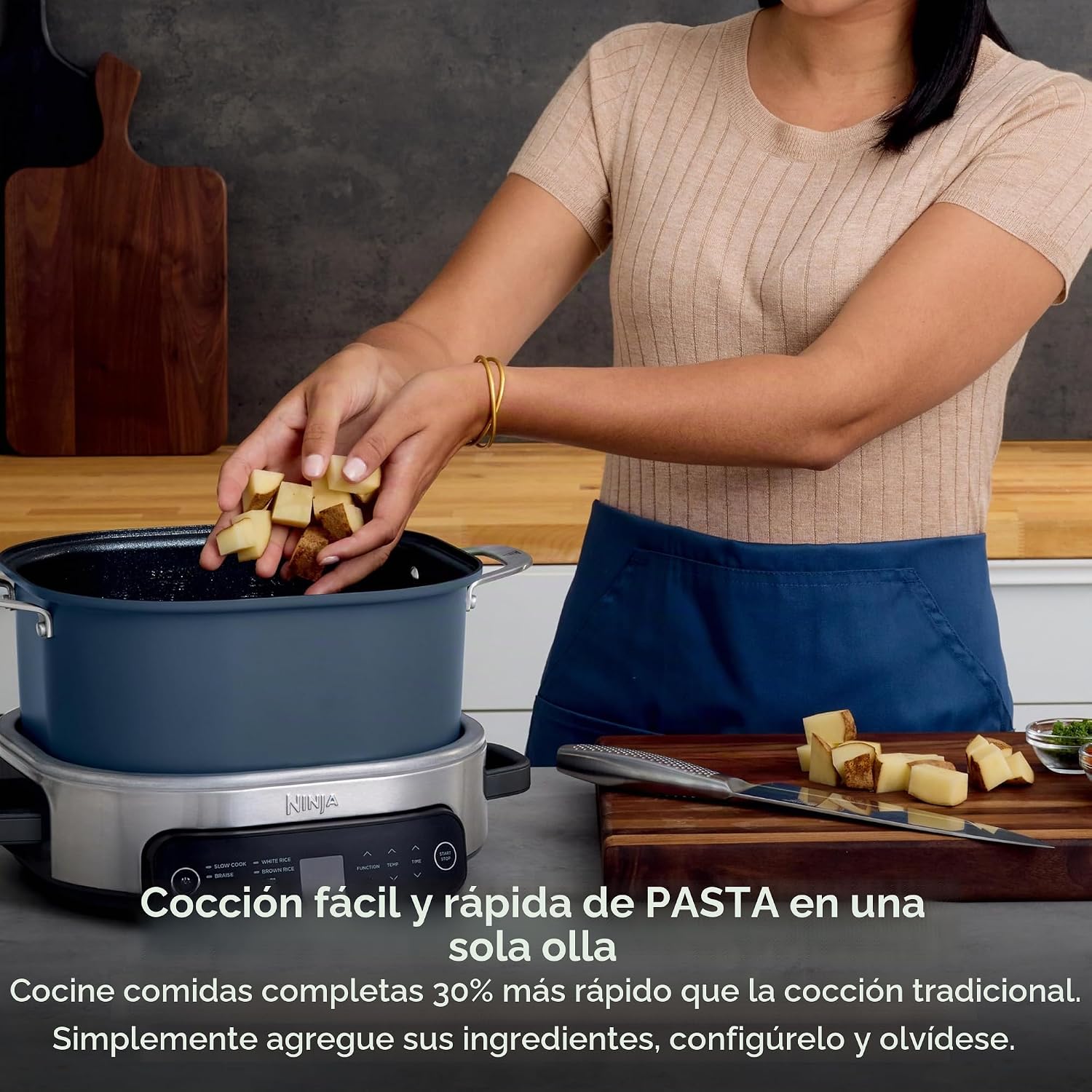 (LLEGANDO 1 DE SEPT) Olla Multicocción Multifuncional Ninja Foodi PossibleCooker Pro MC1100 6.5 Qt / 6.1 Litros – 8 en 1