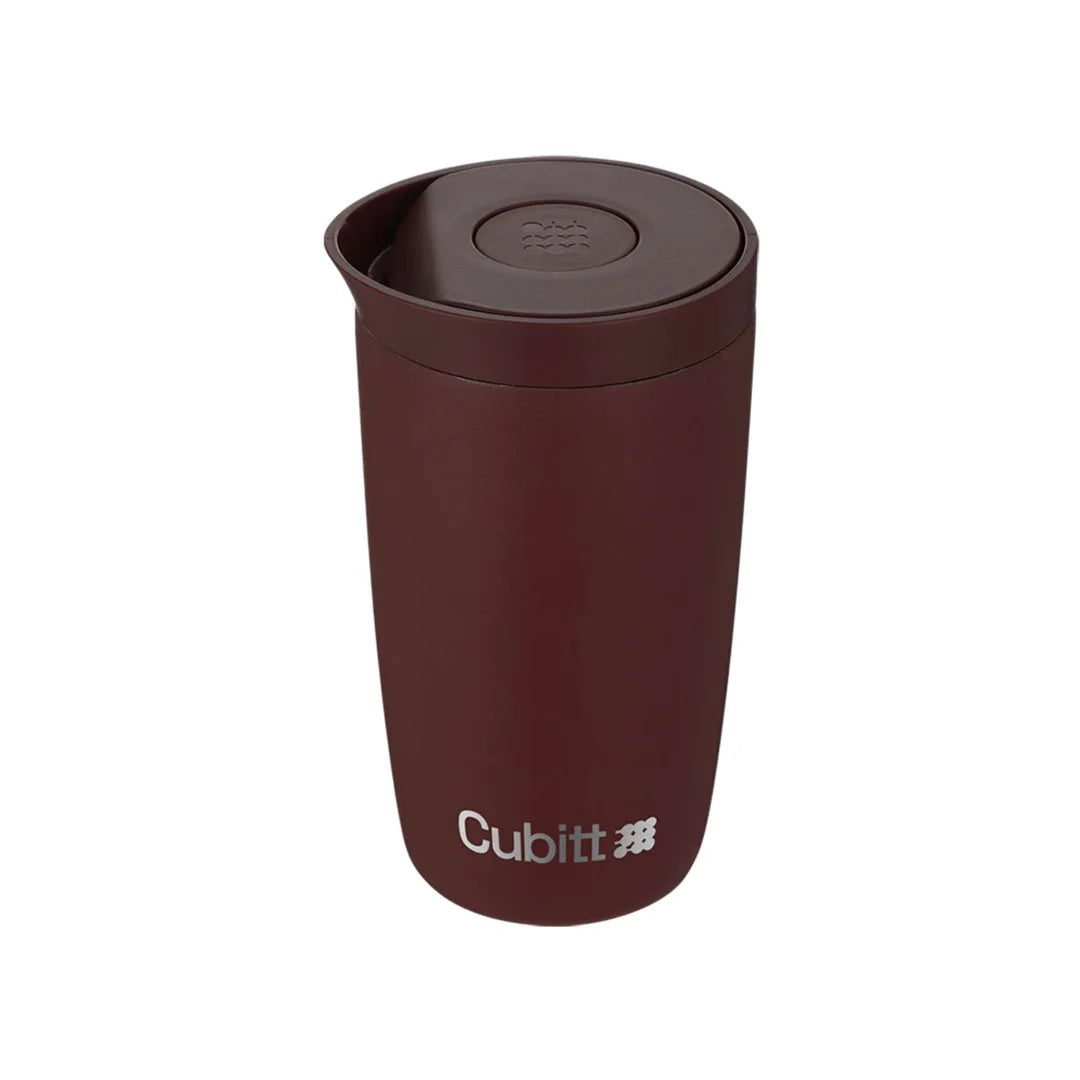 Vaso Mug Termo para Café con Interior Cerámico 12oz Tapa Press & Lift Burgundy Cubitt CT-COF4V
