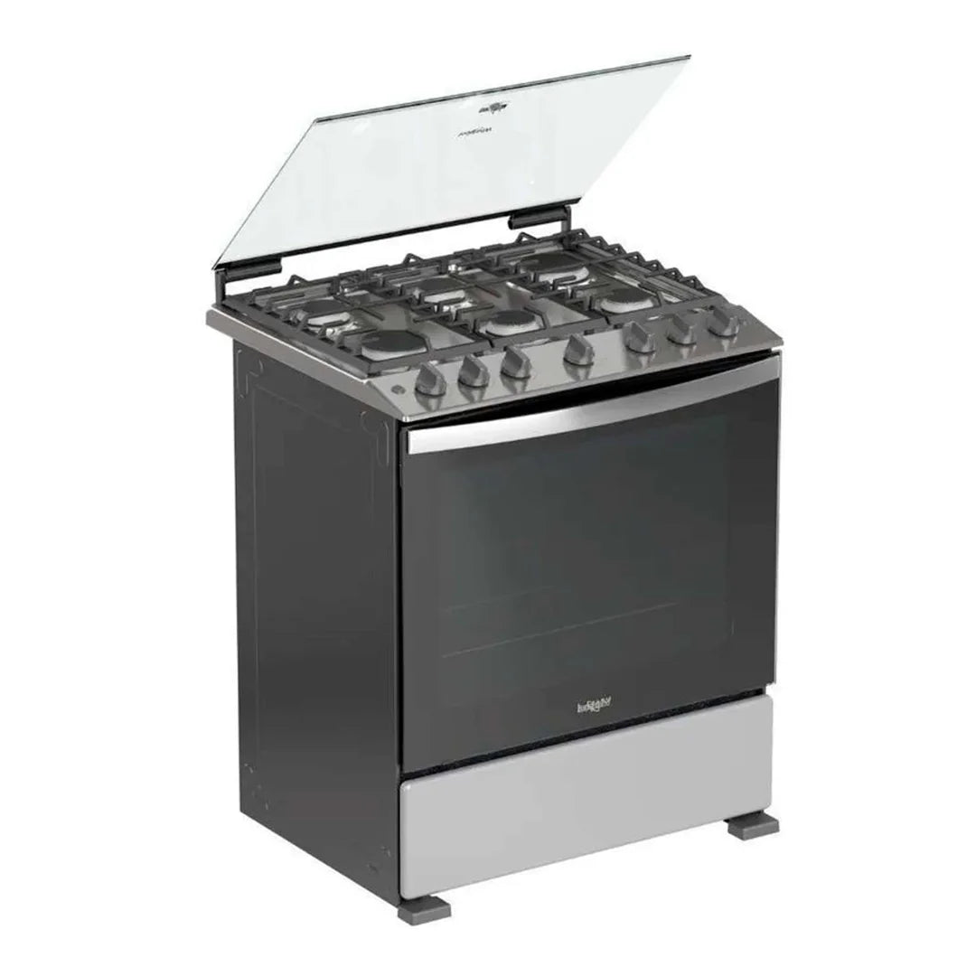Estufa con Horno a Gas Whirlpool LWFR5200D de 30 Pulgadas con 6 Quemadores, Parrillas de Hierro Fundido y Horno EverClean