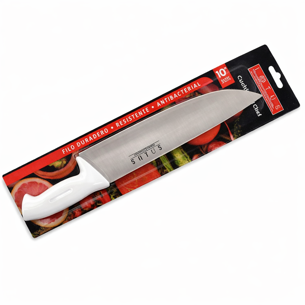 (LLEGANDO 26 DE FEB) Cuchillo de Acero Inoxidable con Mango de Plástico 10" Lotus KN1-065
