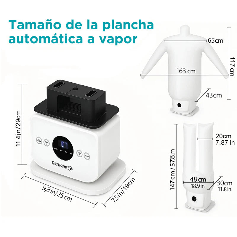 Plancha Y Secadora Automática Ropa Inflable 2 En 1. Planchado Aire Calido Manos Libres Y Secado Rápido 5 A15 Min. Reduce Arrugas En Camisas Y Pantalones 110V. AN12