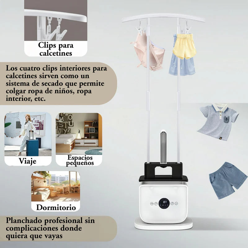 Plancha Y Secadora Automática Ropa Inflable 2 En 1. Planchado Aire Calido Manos Libres Y Secado Rápido 5 A15 Min. Reduce Arrugas En Camisas Y Pantalones 110V. AN12