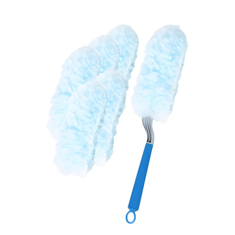 Plumero Con Mango Ergonómico Y Cabezal Atrapa Polvo (15×9Cm). Incluye 6 Repuestos Desechables. GSE004