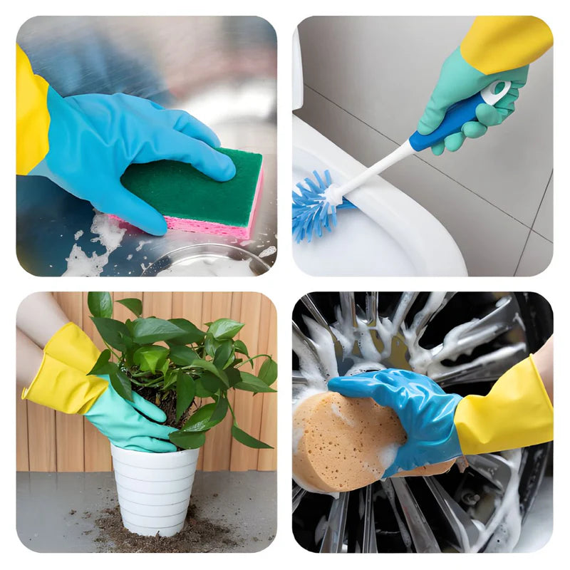 Guantes De Limpieza De Látex Reutilizables (1 Par). GSH019