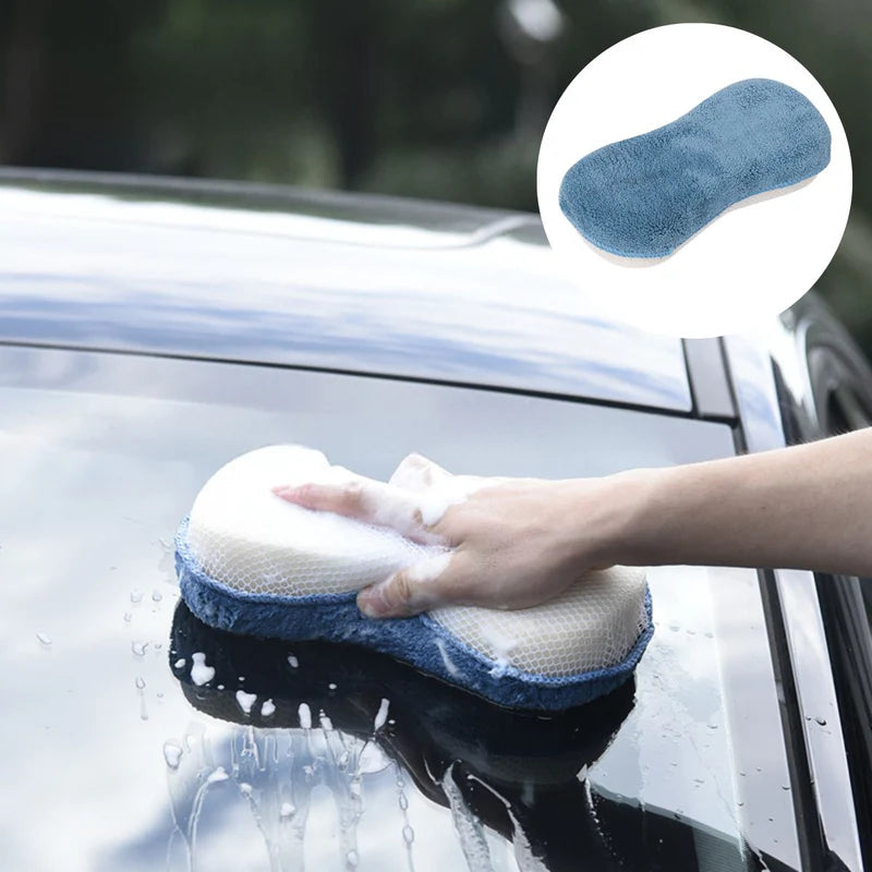 Esponja De Microfibra 2 En 1 Multiusos (23×12×5Cm). Esponja Ovalada Suave Y Antirayaduras. GSW003