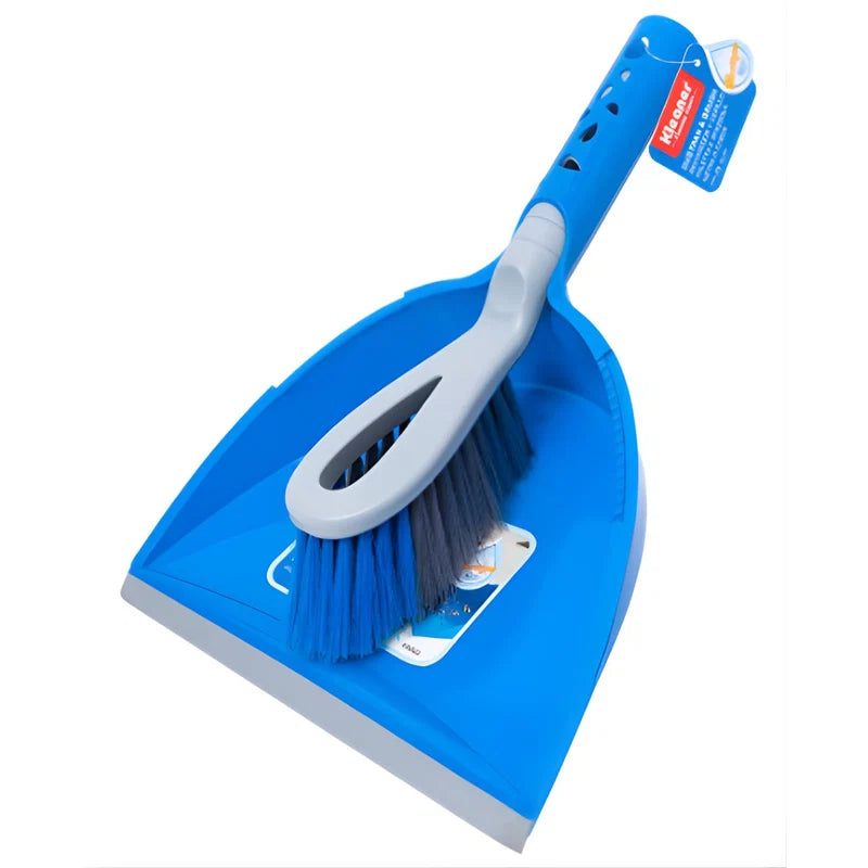 Recogedor Con Cepillo Manual De 24.5Cm. Set De Limpieza Con Cerdas De 50 Mm (Set De 2 Piezas). K19003