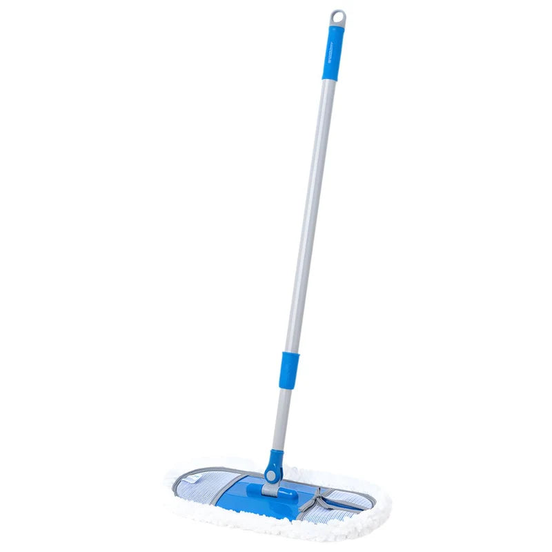 Lampazo Mopa Plana De Microfibra (37X13cm) Con Mango Telescópico Ajustable 75–130 Cm. Trapeador Para Todo Tipo De Pisos. KA2314