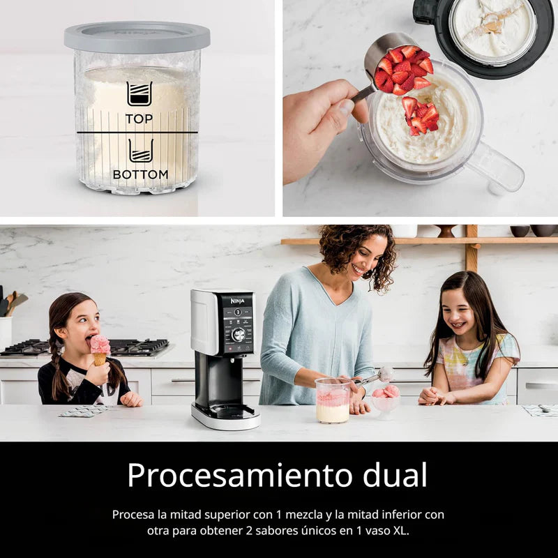 Máquina De Helados Ninja Creami Deluxe. Maquina NC501 Con 11 Programas Y 2 Recipientes XL. Ninja NJS-08-NC501