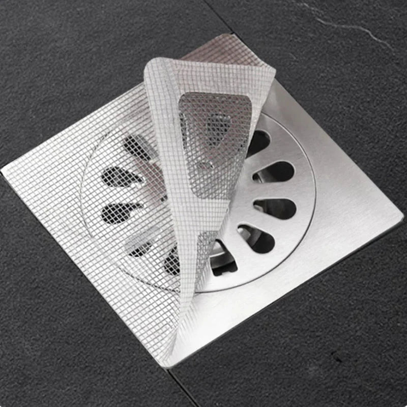 Malla Protectora Para Desagüe (Pack De 10 Unds). Filtro Desechable Para Drenajes Atrapa Cabello Y Suciedad. Rejilla Adhesiva Anti-Insectos. TU248