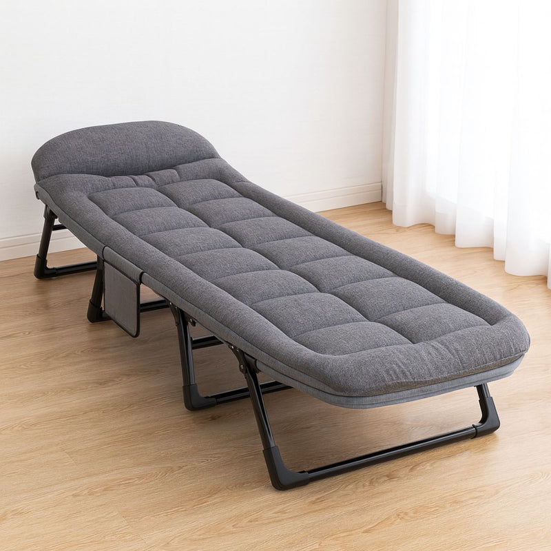 Cama Auxiliar Plegable Catre Portátil. Silla Reclinable Convertible En Cama. Catre Con Respaldo Ajustable. 66*190Cm TU255 Selecto