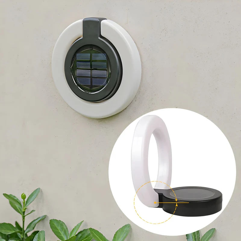 Lampara Solar LED Circular Para Jardín O Exteriores. Luz Cálida. Foco Con Panel Solar Para Piso O Caminos. TU341