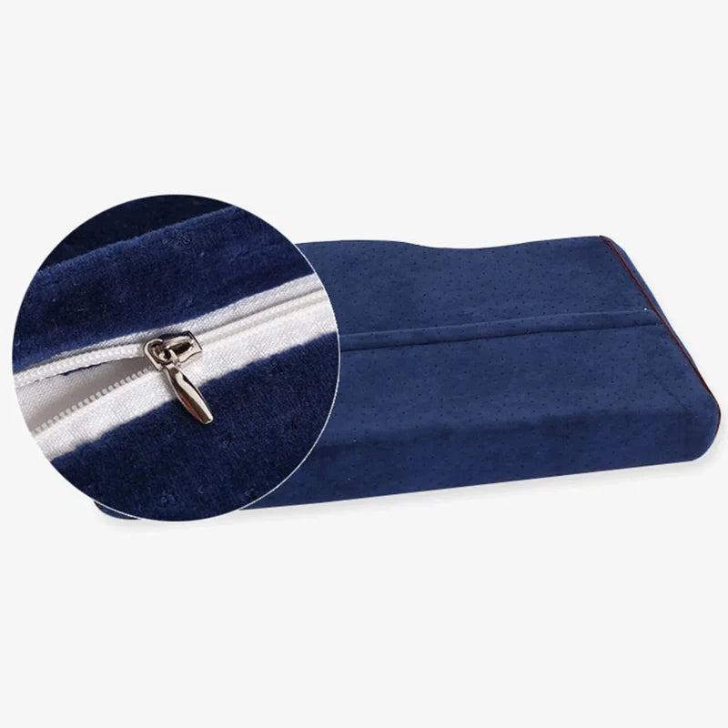 Almohada Ortopédica Ergonómica. Cojín Cervical Con Diseño De Tres Curvas Para Dormir Mejor. 50*30*10-7CM; TU379