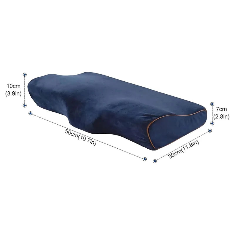 Almohada Ortopédica Ergonómica. Cojín Cervical Con Diseño De Tres Curvas Para Dormir Mejor. 50*30*10-7CM; TU379