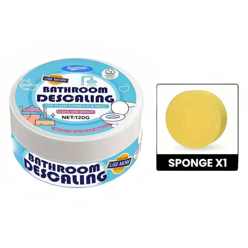 Limpiador Quita Sarro Para Baño 120G Con Esponja. Removedor De Cal Y Manchas Para Vidrio, Cerámica Y Grifería. UR078