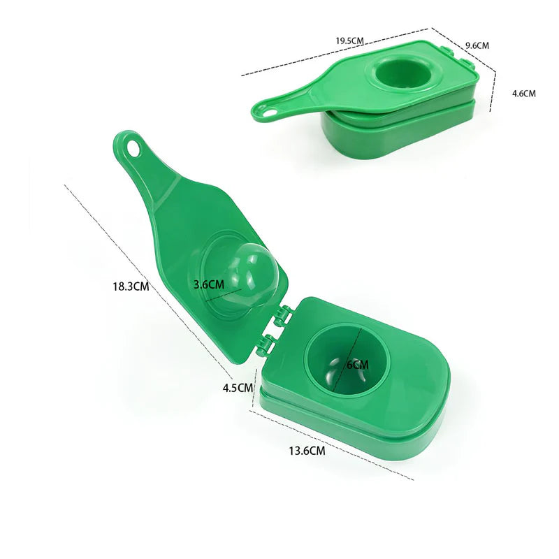 Pataconera Manual Para Relleno 19.5Cm. Prensa Para Patacones. Moldeador De Masa. Color Verde (19.5Cm) UR185