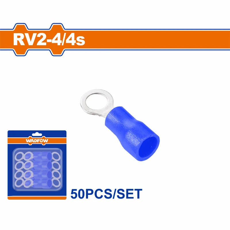 Terminales Conectores Para Cables Eléctricos Set 50 Pzas Color Azul Crimpado Eléctrico.