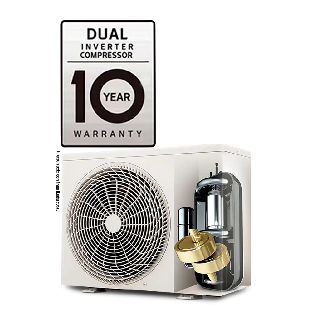 Aire Acondicionado Split Dual Inverter Dual Cool Maax 18,000 BTU kW Manager Conectividad LG ThinQ Auto Clean SEER 19 LG VM182C31