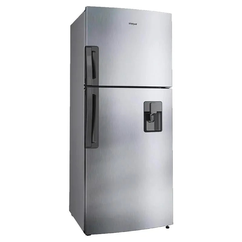 Refrigeradora Whirlpool WRJ43AKTWW 394 Litros 14p3 No Frost Top Mount con Dispensador de Agua y Acero Inoxidable Antifingerprint Nevera.