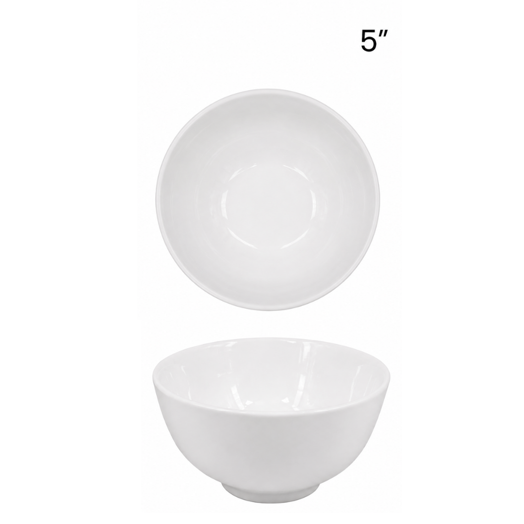 Plato Bowl Hondo de Cerámica Blanco 5" FSK11143