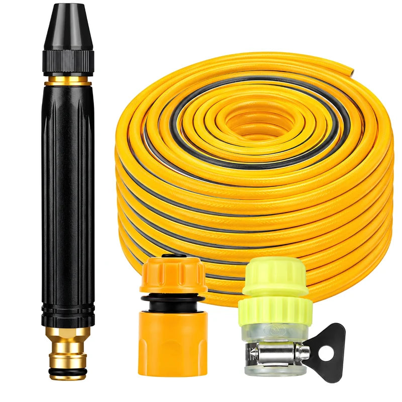 Manguera De Agua De Jardin Con Boquilla Pulverizadora De Alta Presión (20 Metros). Pistola De Riego Ajustable. Incluye Conectores De Plástico. TU293