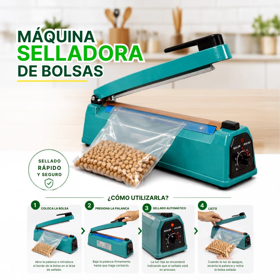 Máquina Selladora de Bolsas por Impulso 400 mm para Plástico KB-25114