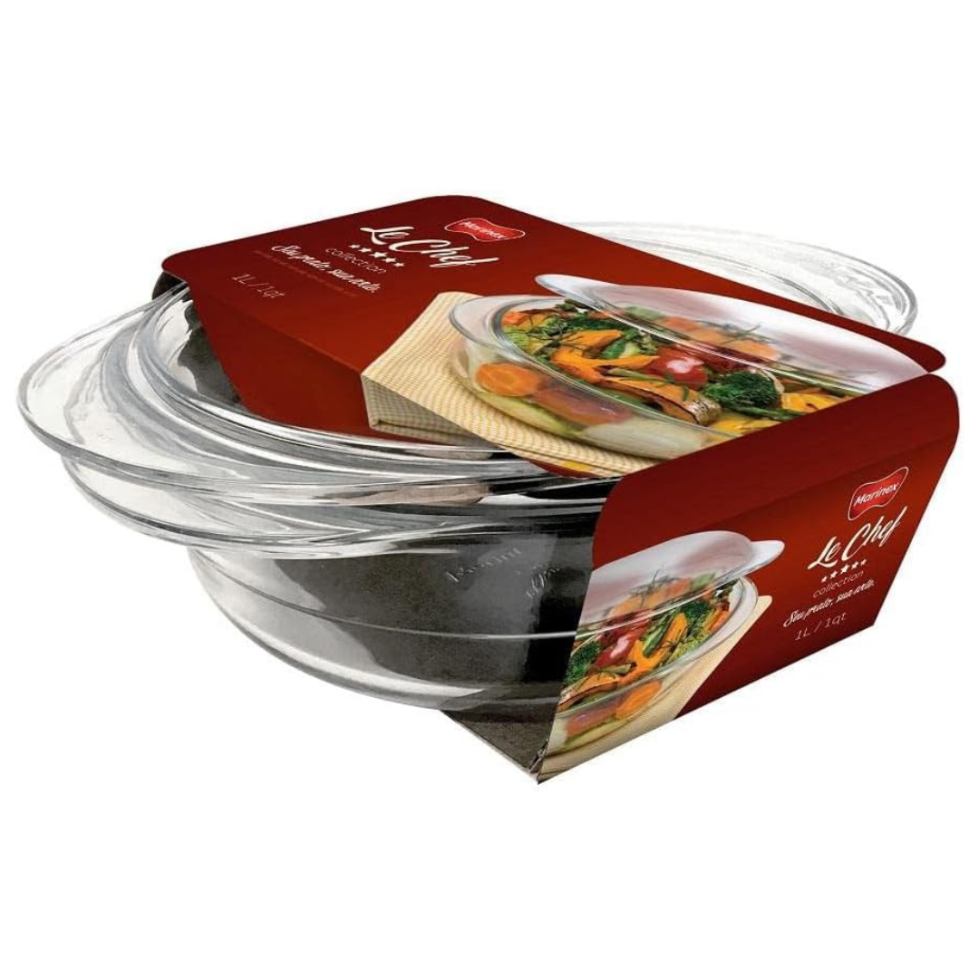 Cacerola Redonda con Tapa de Vidrio 1.0L Marinex GD16455715N