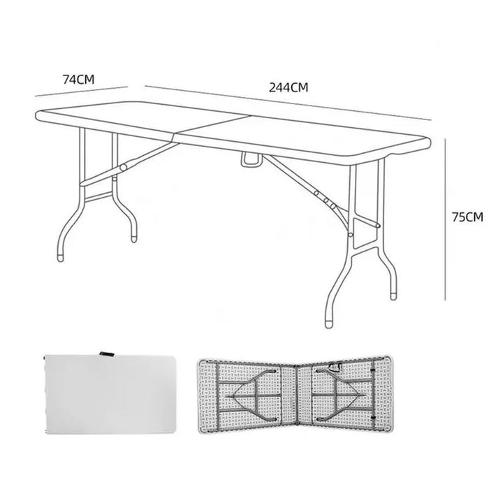 Mesa Plástica Plegable de 8 Pies HQ-NZ240