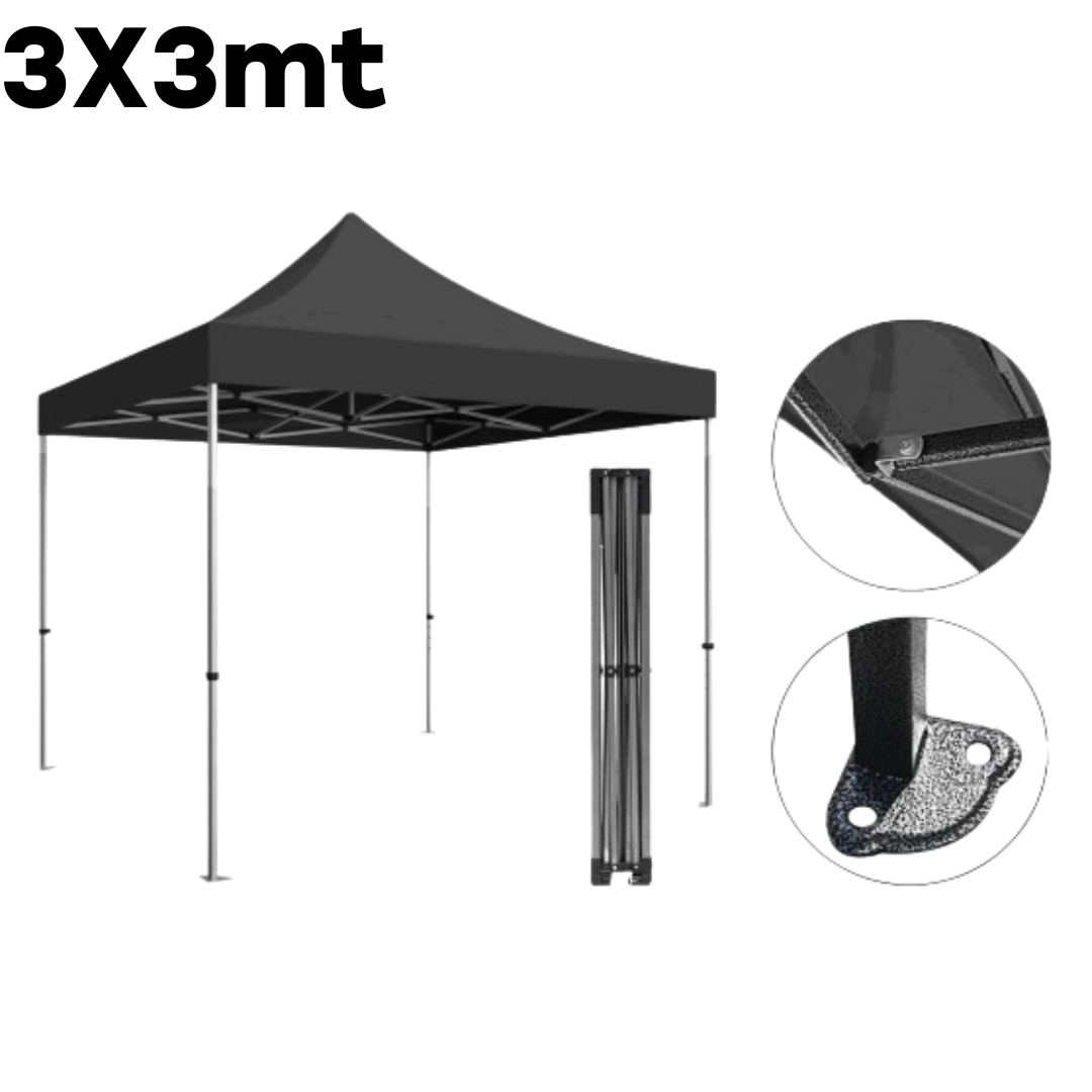 Tolda Plegable 3x3mts Negro F-002-BLACK