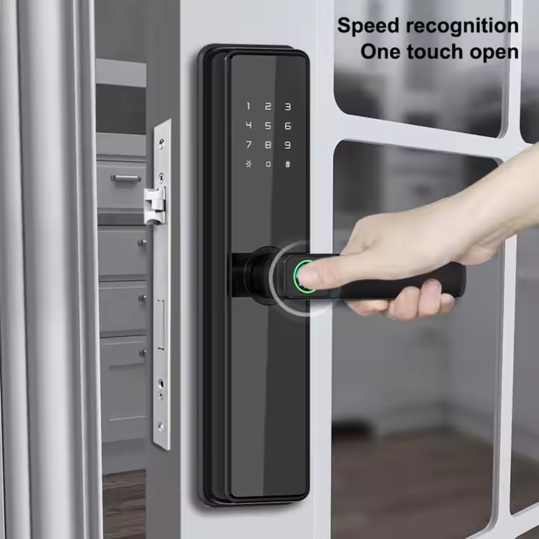 Cerradura Inteligente 5 Modos de Desbloqueo Negro Compatible con Tuya Smart App B2-TUYA