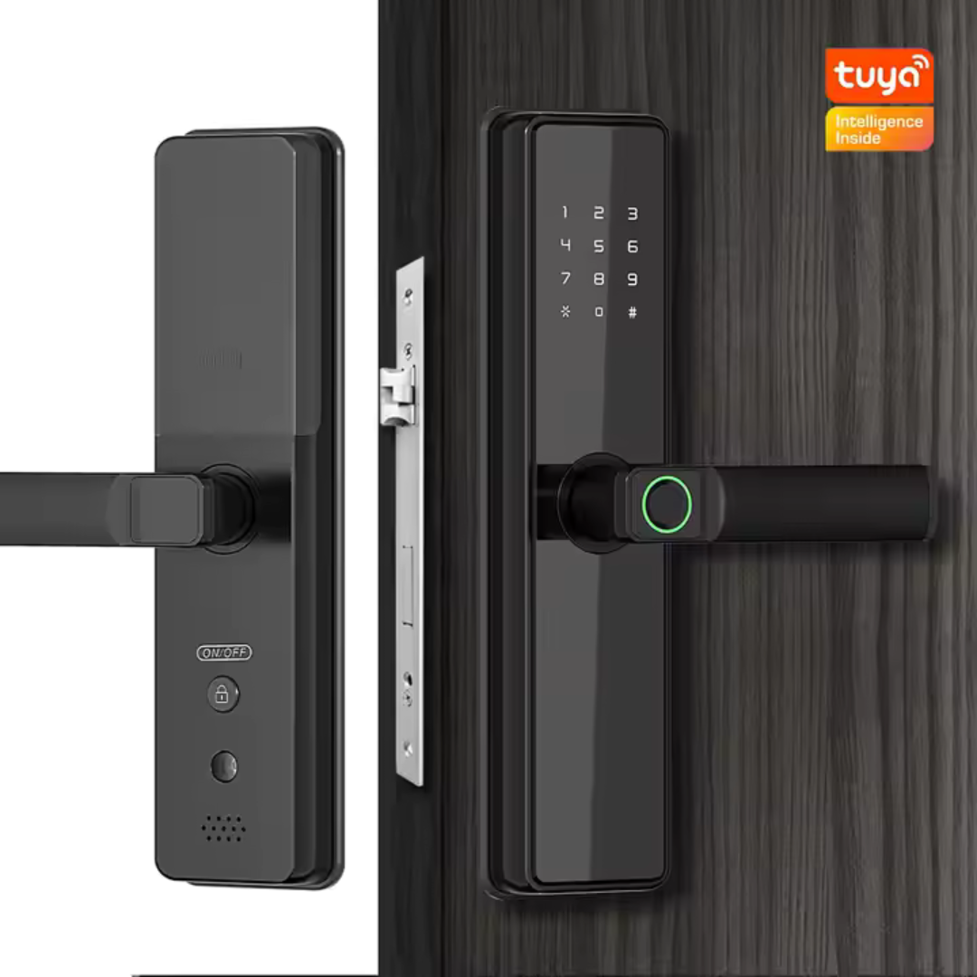 Cerradura Inteligente 5 Modos de Desbloqueo Negro Compatible con Tuya Smart App B2-TUYA