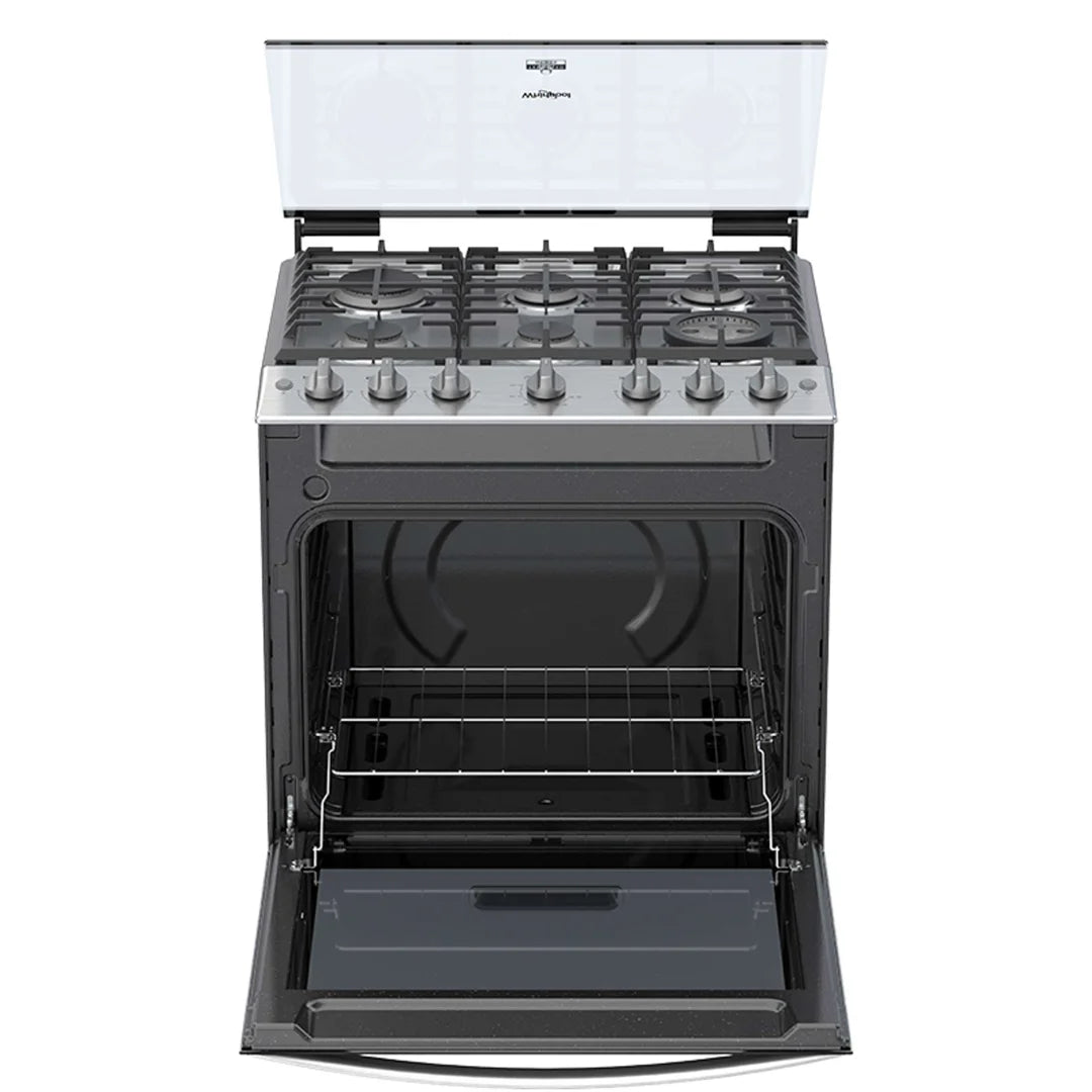 Estufa con Horno a Gas Whirlpool LWFR5000D de 30 Pulgadas con 6 Quemadores Xpert Flamma y Parrillas de Hierro Fundido