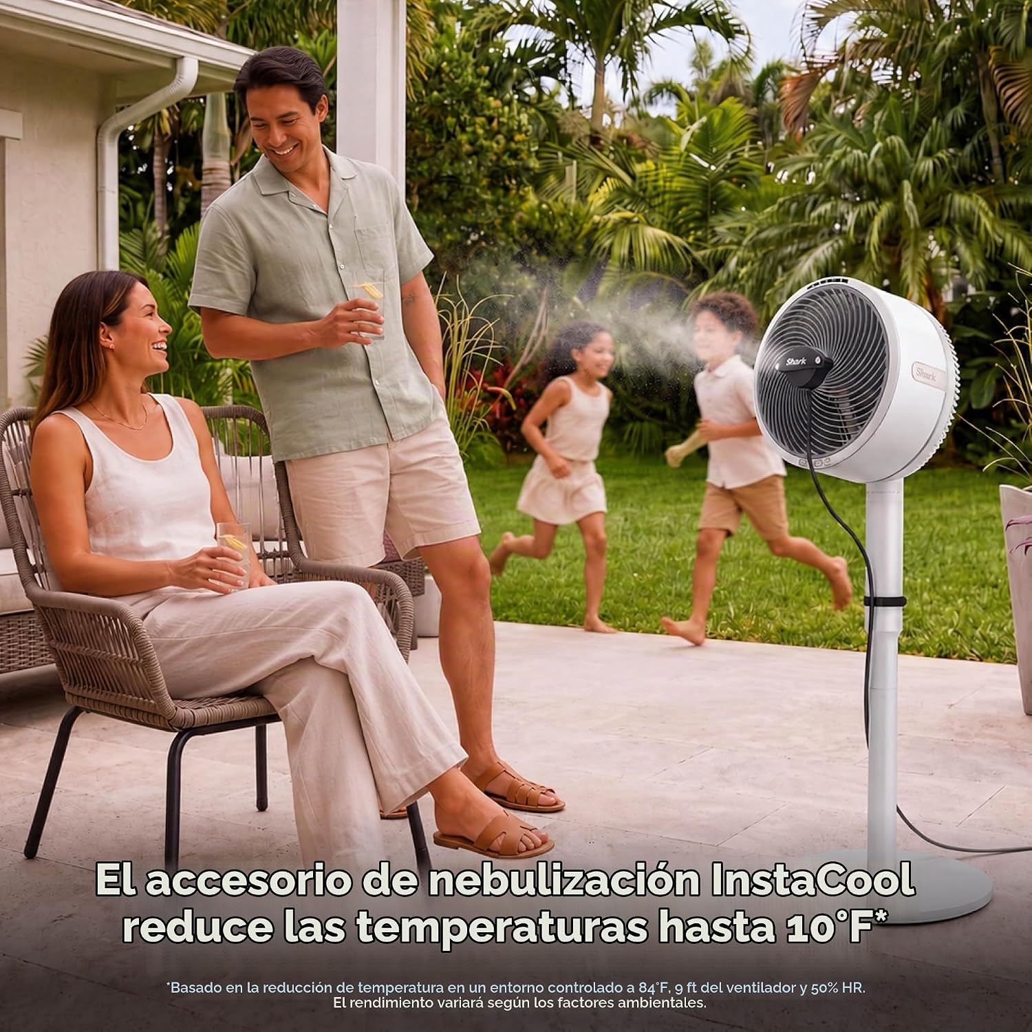 (LLEGANDO 1 DE SEPT) Ventilador Abanico Shark FlexBreeze FA222LAA 16" Inalámbrico y con Cable 36W con InstaCool Mist – 5 Velocidades