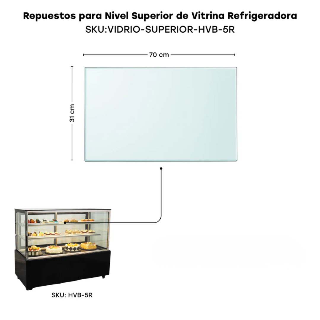 Repuestos para Vitrina Refrigeradora Negro para Dulce 120cm/150cm/180cm HVB-4R HVB-5R HVB-6R Pasteles. Pastel.