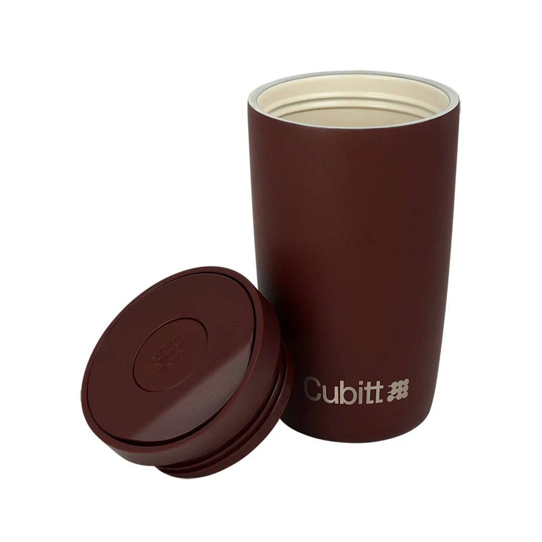 Vaso Mug Termo para Café con Interior Cerámico 12oz Tapa Press & Lift Burgundy Cubitt CT-COF4V