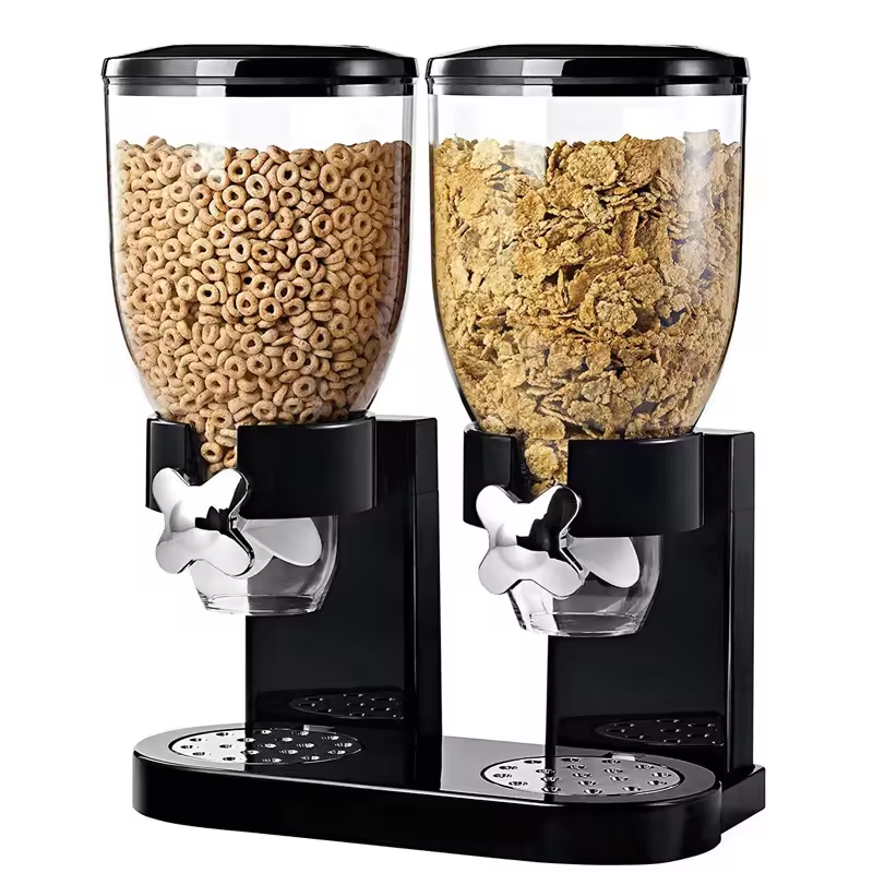 Dispensador de Cereales o Granos de 2 Cabezales Blanco o Negro 89377