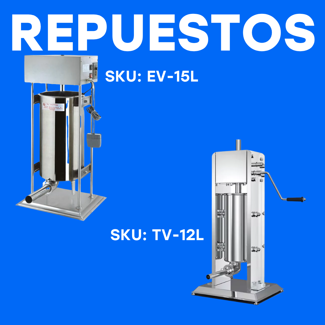 Repuestos para Embutidora Eléctrica de 15L EV-15L y 12L TV-12L