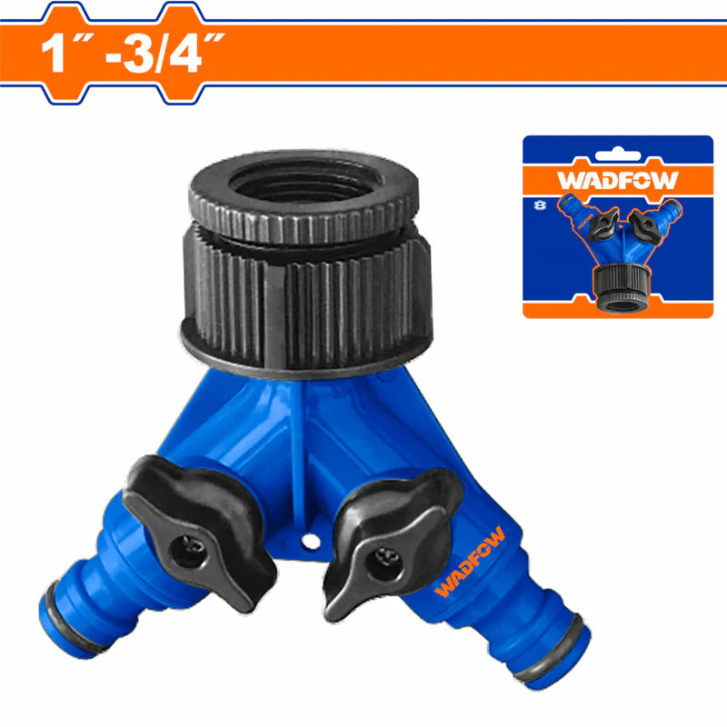 Conector Tipo Y 1" De Dos Vías 1-3/4” Con Cierre Y Tuerca Giratoria De Plástico. WHHC1202