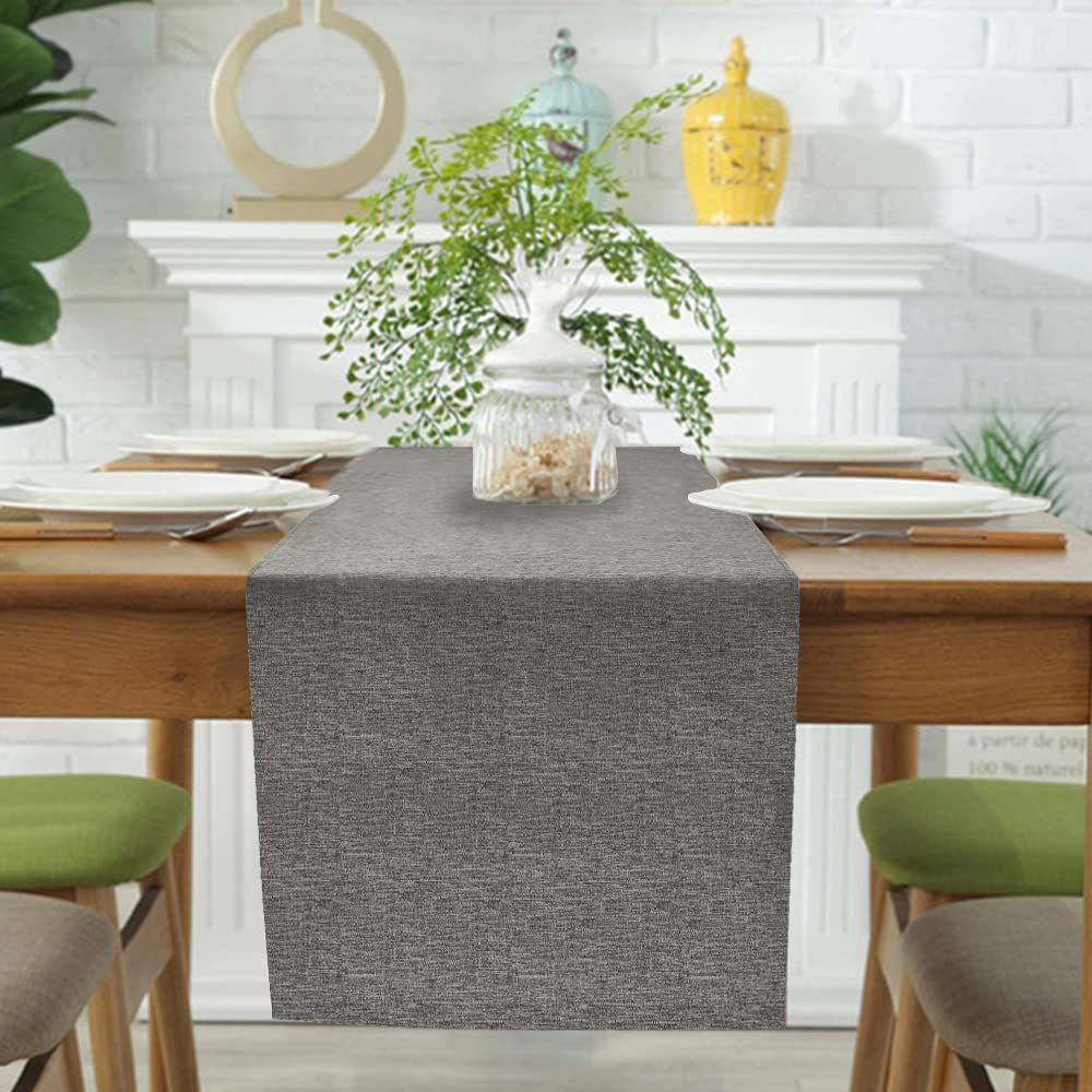 (LLEGANDO 5 DE MAYO) Mantel Corredor para Mesa 72"x13" Gris NV-1457