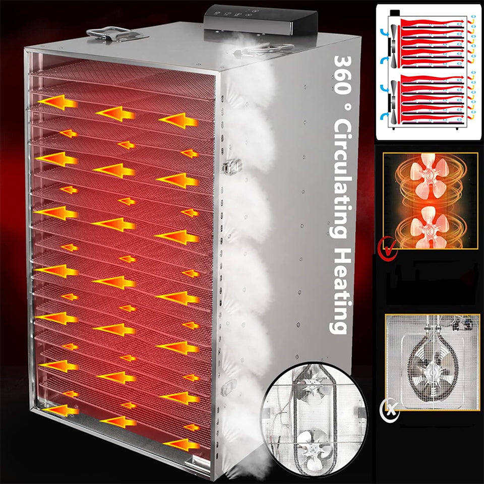 (LLEGANDO 15 DE SEPTIEMBRE) Deshidratadora de Alimentos de 20 Niveles | 1500W | 110V/60Hz |HFD-20
