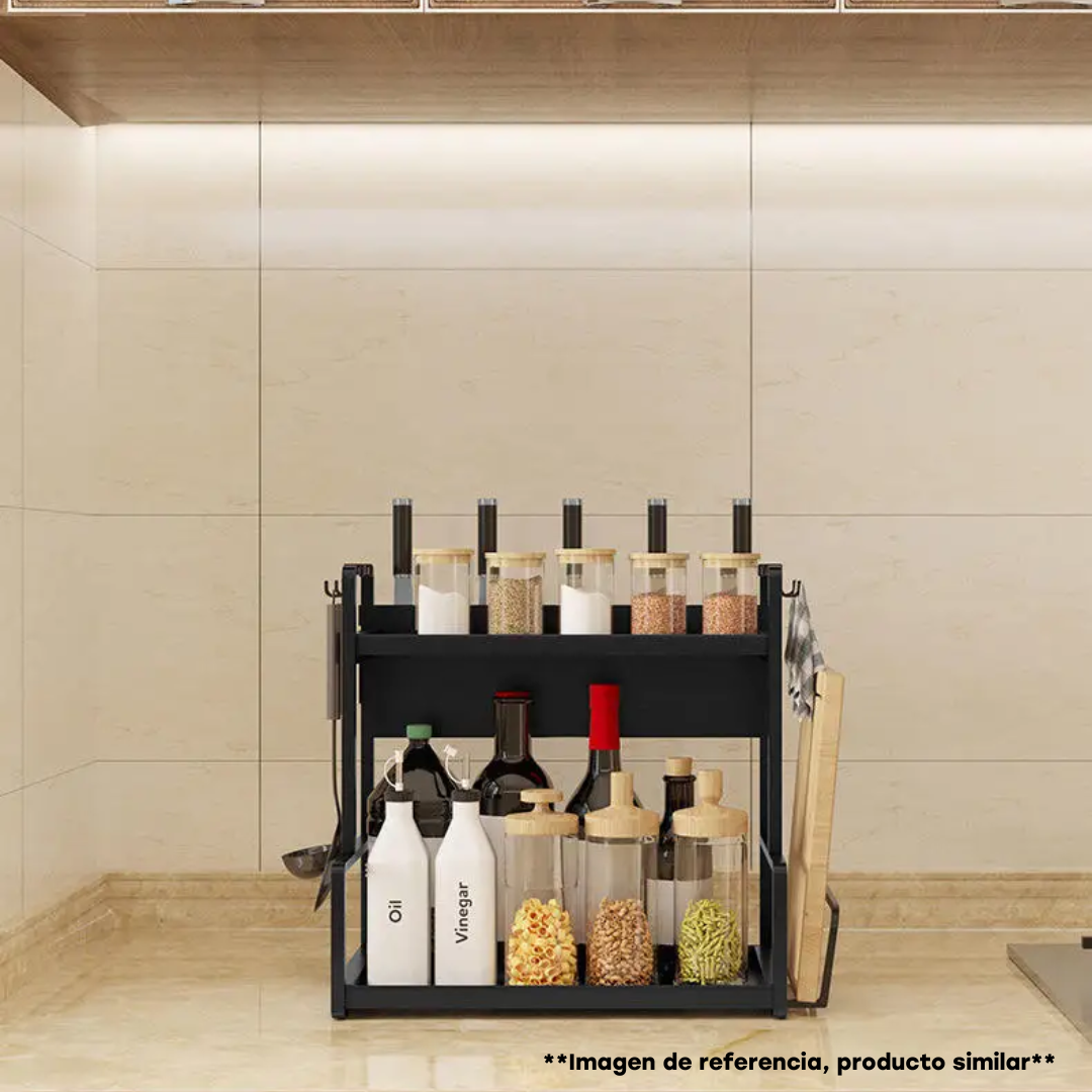 Organizador Multifuncional de Metal Negro 88282