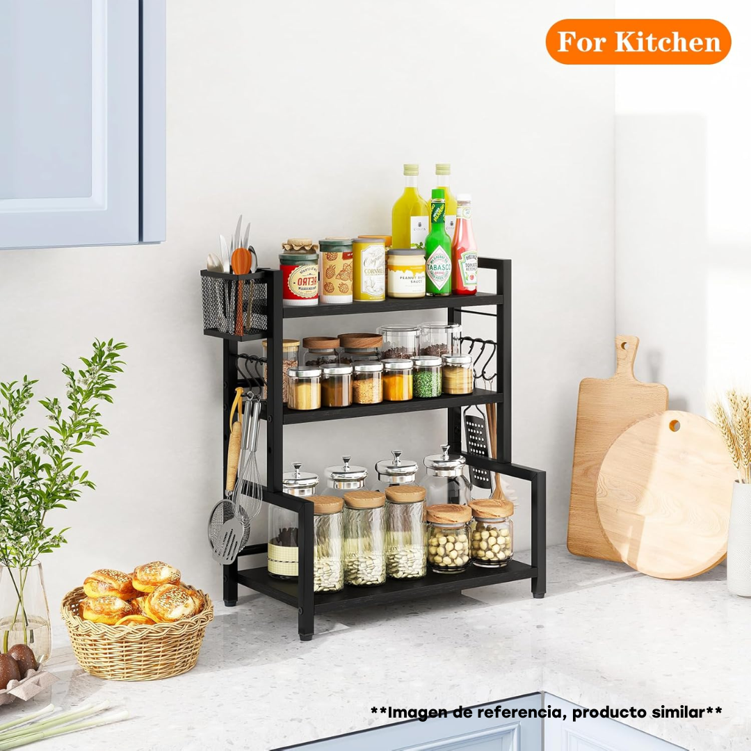 Organizador Multifuncional de Metal Negro 88285